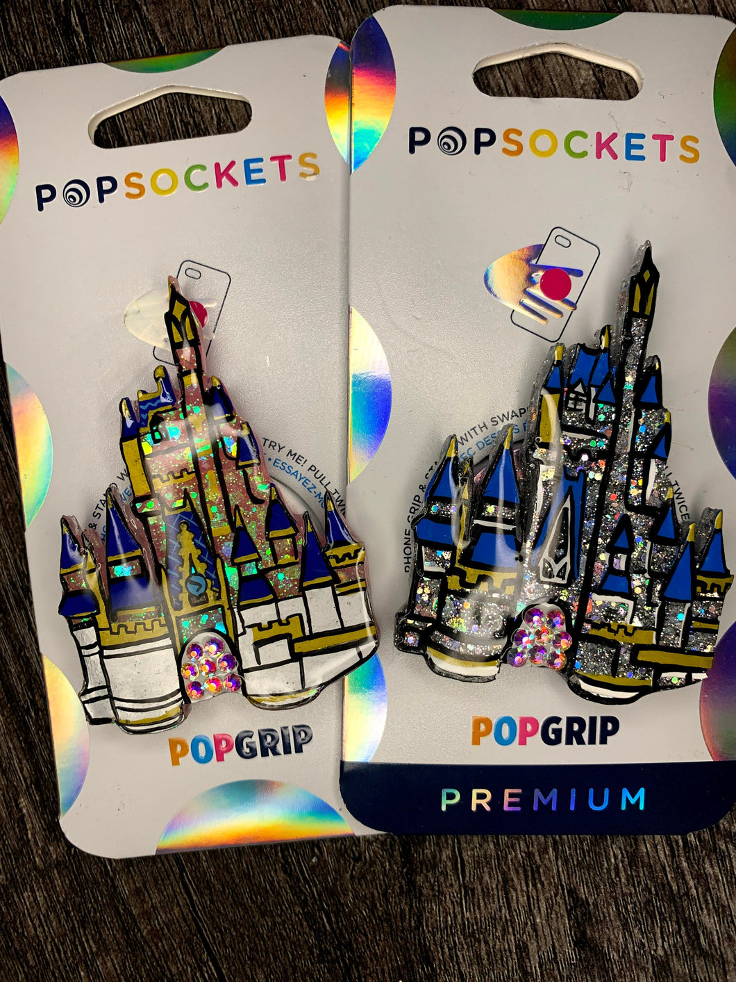 Glitter World Castle Inspired “Pop” Cell Phone Grips/ Stands