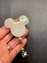 Load image into Gallery viewer, Glitter Mouse Badge Reel
