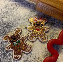 Load image into Gallery viewer, Glitter Gingerbread Mouse Ornament Inspired “Pop” Cell Phone Grip/ Stand
