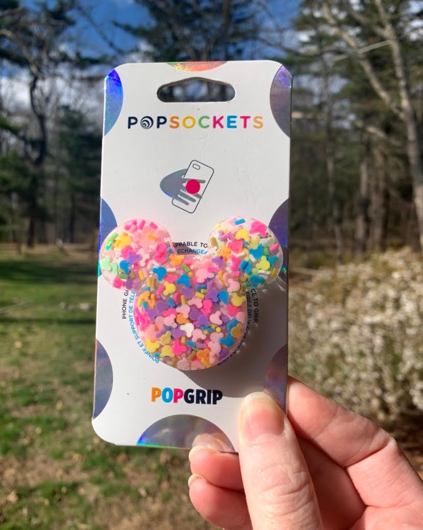 Rainbow Mouse Sprinkles Mouse Inspired “Pop” Cell Phone Grip/ Stand