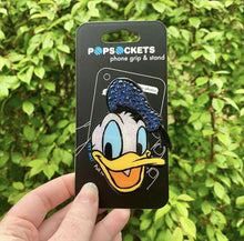 Load image into Gallery viewer, Crystal/ Glitter Duck Inspired “Pop” Cell Phone Grip/ Stand
