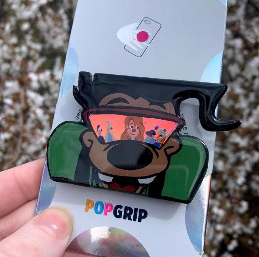 Power Guy Head With Holographic Glasses Inspired “Pop” Cell Phone Grip/ Stand