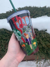 Load image into Gallery viewer, Custom Handpainted Double Wall Grande Tumbler | Chocolate Factory+Halloween
