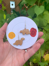 Load image into Gallery viewer, Dino Nugget Dangle Earrings
